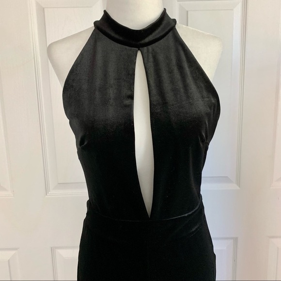 Stella Luce Black Velvet Romper Jumpsuit - Picture 3 of 7